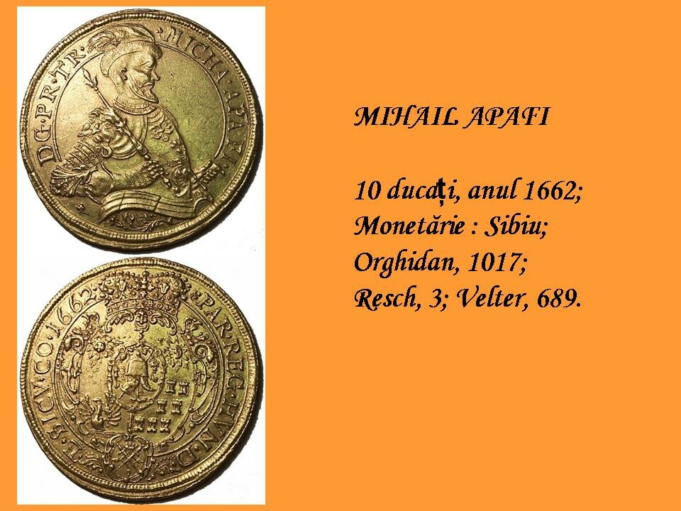 Mihail Apafi, 10 ducati, 1662