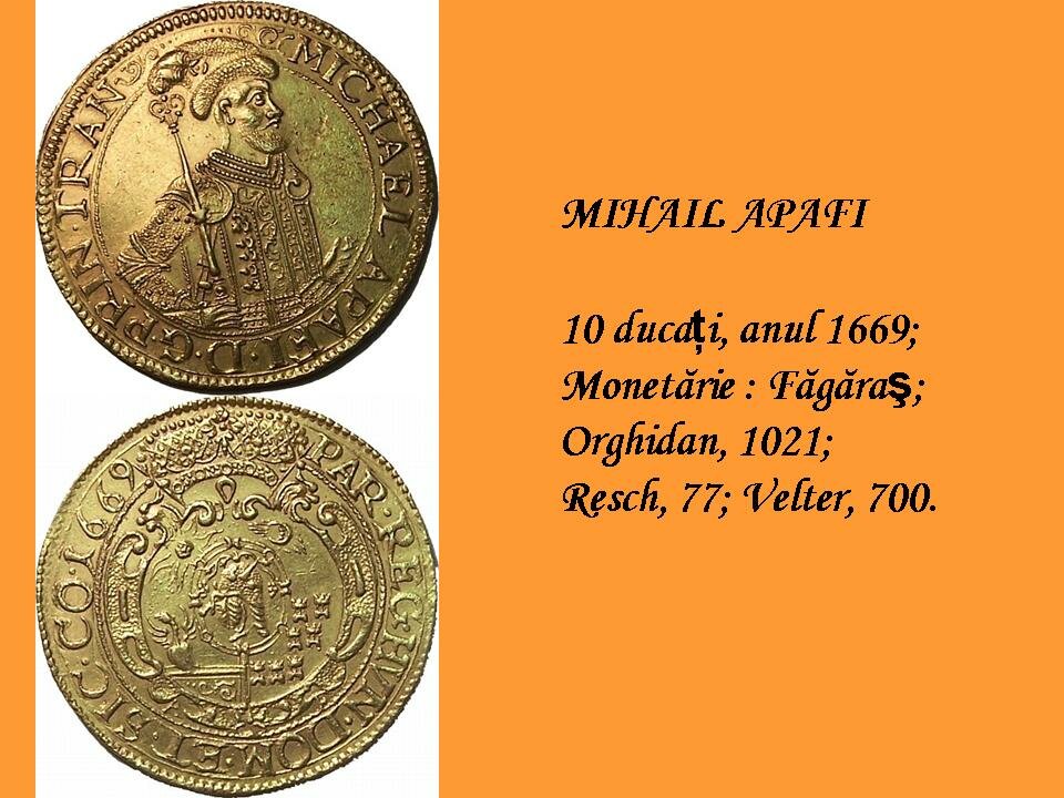 Mihail Apafi, 10 ducati, 1669