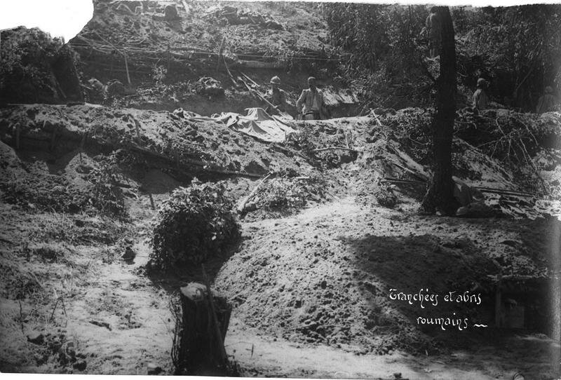 Romanian trenches and shelters in the ground