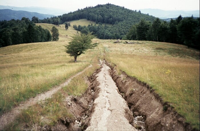 Erosion in Argeş foothills