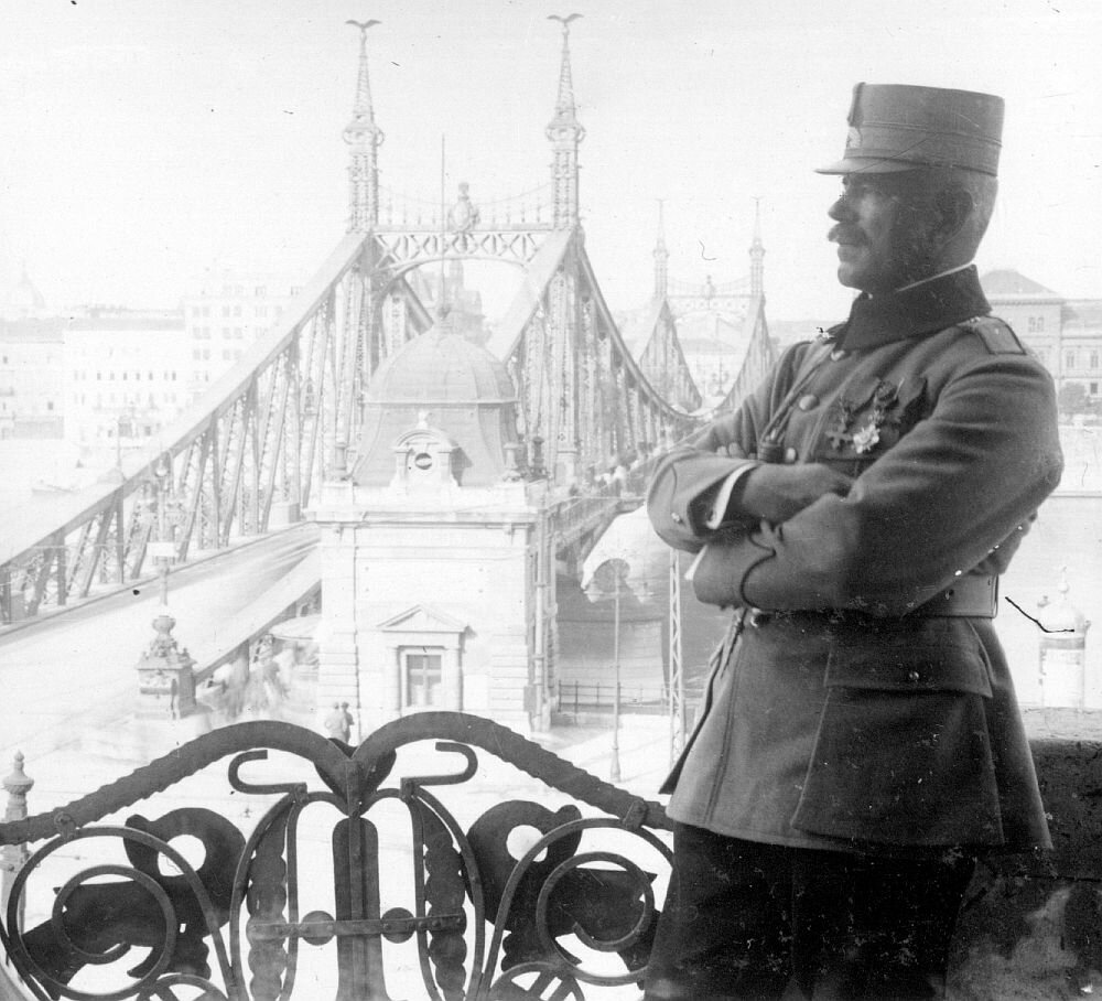 General Panaitescu the the hotel terrace Gellert in Budapest
