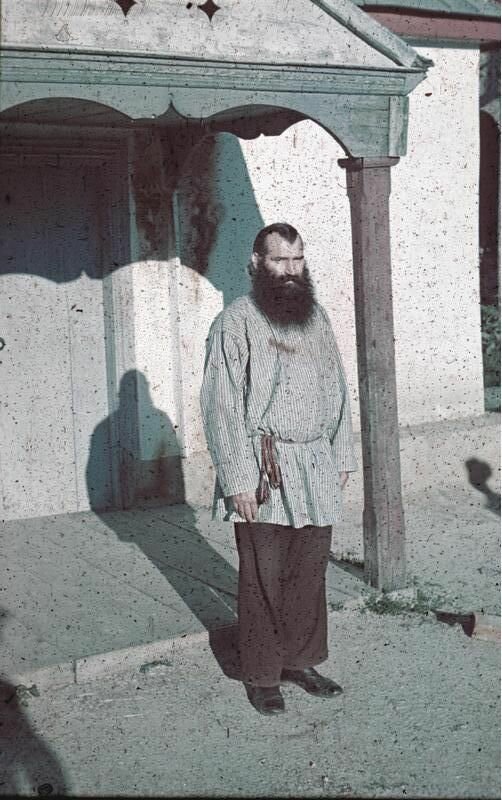 Bearded Man with Church