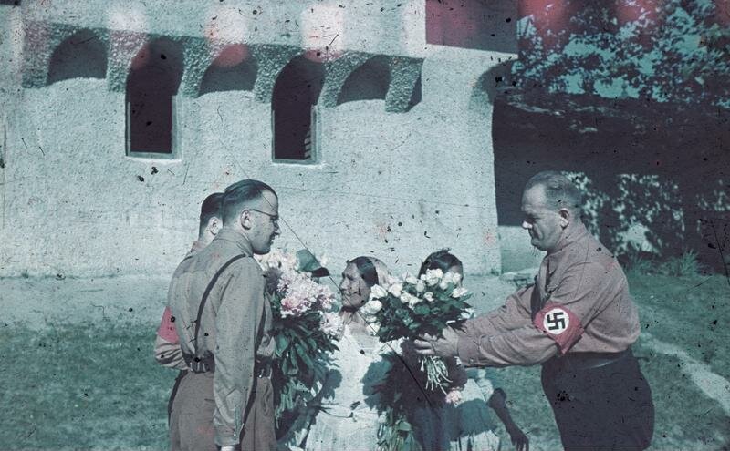 Nazi Officials Buying Flowers